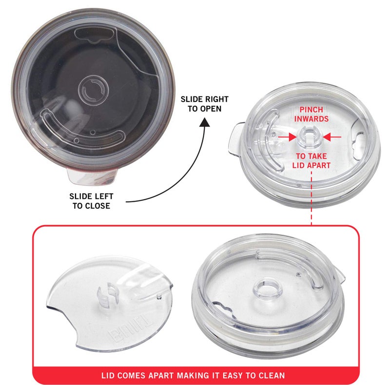 BUILT 12 Ounce Double Wall Stainless Steel Wine Tumbler with Lid Dots 5270079 - Image 5